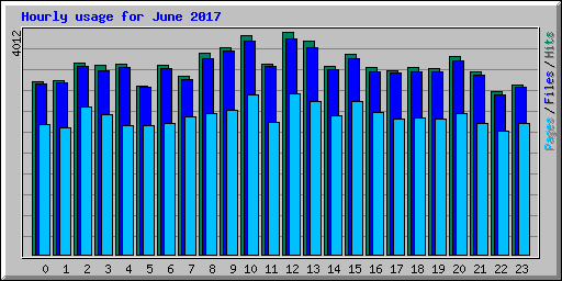 Hourly usage for June 2017