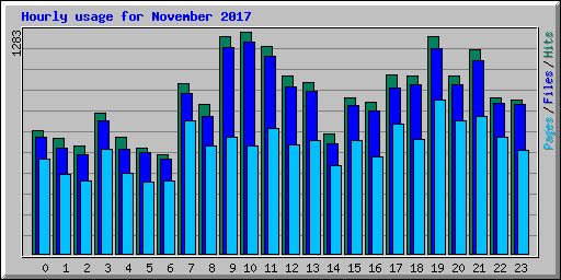 Hourly usage for November 2017