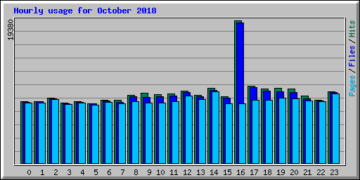 Hourly usage for October 2018