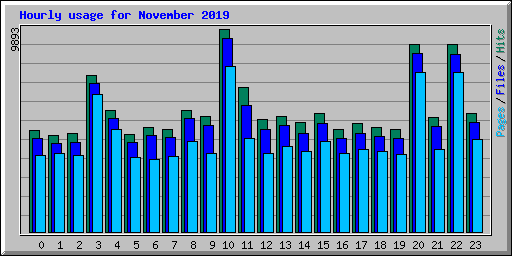Hourly usage for November 2019