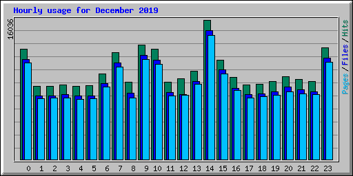 Hourly usage for December 2019